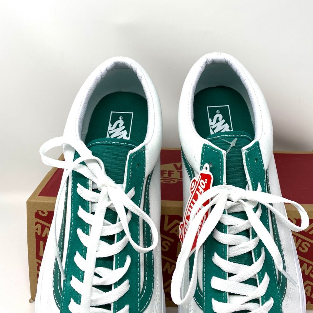 VANS Skate Low Sneaker Men VN0A54F69YE STYLE 36 Classic Sport Green White Canvas - Picture 5 of 11